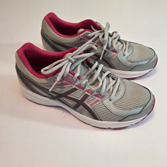 ASICS Women’s Running Shoes – Silver Gray & Pink – Size 8.5 - Like New - Picture 1 of 7